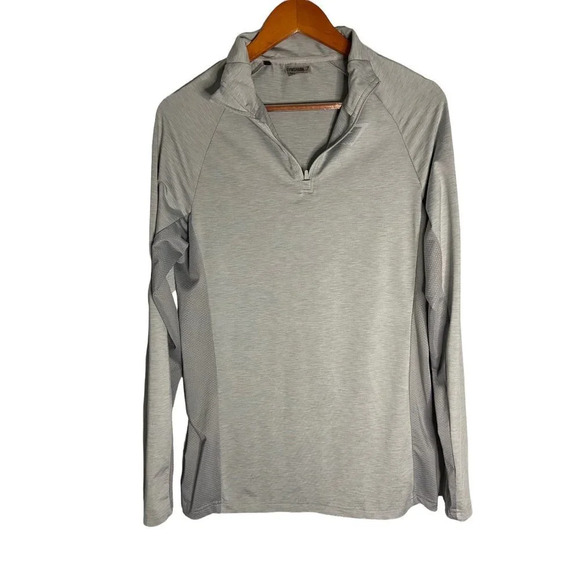 Gymshark Men's Quarter Zip Performance Long Sleeve Shirt Grey-sz Medium - Picture 1 of 8